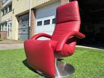 Jori Yoga JR-3390 design relax fauteuil stoel rood leer ZGAN, Huis en Inrichting, Fauteuils, Ophalen of Verzenden, Zo goed als nieuw