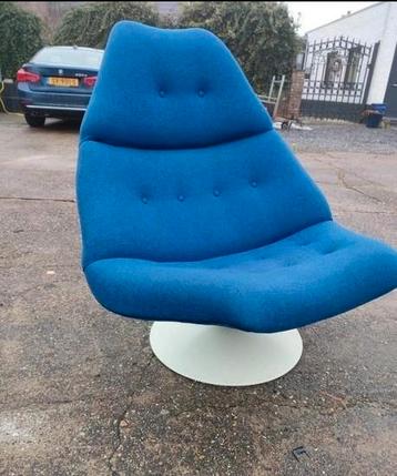 Artifort Geoffrey Harcourt F510/511 design fauteuil blauw beschikbaar voor biedingen