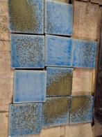 Vintage Wand tegels blauw gespikkeld 10cm op 10cm, Doe-het-zelf en Bouw, Tegels, Zo goed als nieuw, Ophalen