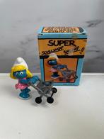 Smurfin met winkelwagen, Collections, Schtroumpfs, Enlèvement ou Envoi, Comme neuf, Schtroumpfette, Poupée, Figurine ou Peluche