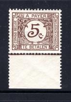 BEL. CONGO TX66 MNH 1923 - Groot gekleurd cijfer in witte ci, Postzegels en Munten, Postzegels | Afrika, Ophalen of Verzenden