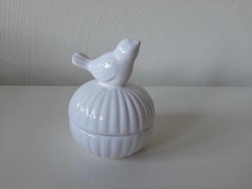 Brocante - potje met vogel - nieuwstaat! beschikbaar voor biedingen