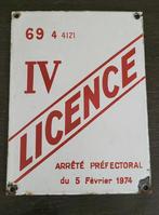 Authentieke geëmailleerde kentekenplaat IV, Frankrijk, Verzamelen, Overige Verzamelen, Verzenden, Gebruikt