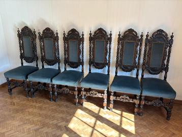 antieke Jacobeaanse stoelen (6 st) beschikbaar voor biedingen
