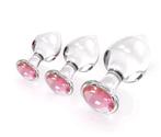 Glazen plugs set s,m,l - Easy Toys, Easy toys, Verzenden, Roze, String