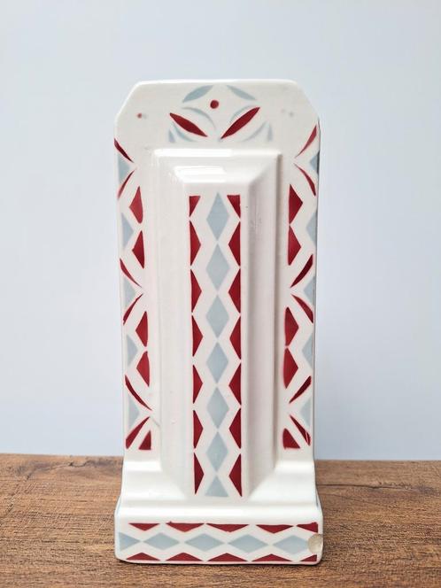 Art deco vaasje/schouwgarnituur Wasmuel Majolica, Antiek en Kunst, Antiek | Keramiek en Aardewerk, Ophalen of Verzenden