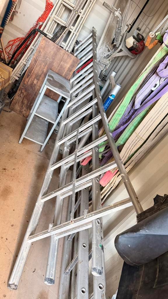 Telescoop ladders, Doe-het-zelf en Bouw, Ladders en Trappen, Gebruikt, Ladder, Opvouwbaar of Inschuifbaar, Ophalen