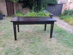 Donkerbruine tafel te koop, Huis en Inrichting, Tafels | Eettafels, Ophalen, 50 tot 100 cm, Zo goed als nieuw, Vijf personen of meer