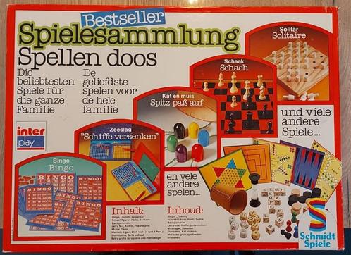 Spelletjesdoos – Vol met klassiekers!, Hobby en Vrije tijd, Gezelschapsspellen | Bordspellen, Gebruikt, Een of twee spelers, Drie of vier spelers