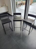 3 zwarte barkrukken gratis op te halen, Huis en Inrichting, Barkrukken, 3 krukken, Ophalen, Gebruikt, Metaal