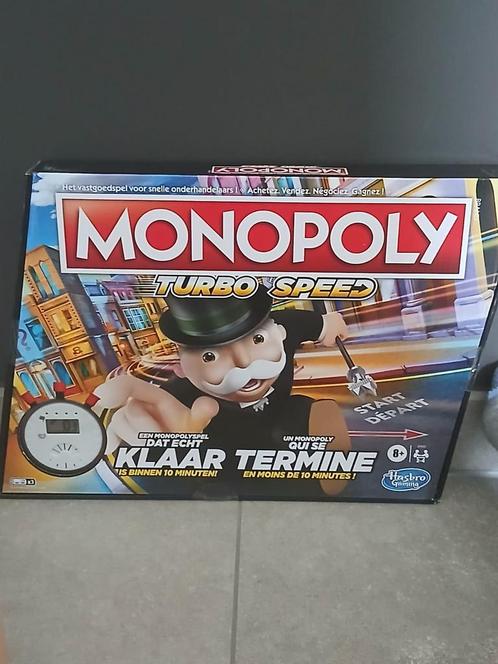 Monopoly Turbo Speed - tweetalig, Hobby en Vrije tijd, Gezelschapsspellen | Bordspellen, Nieuw, Ophalen