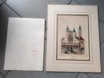 2X DOORNIK - kleurengravure + militaire stafkaart, Antiek en Kunst, Kunst | Litho's en Zeefdrukken, Ophalen of Verzenden