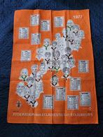 ancien calendrier torchon tissu vintage 1977, Comme neuf, Enlèvement ou Envoi, Calendrier annuel