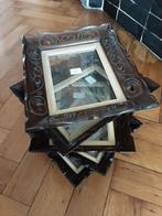 Pakketje fotokaders jaren 60 !  Houtsnijwerk 5 STUKS, Ophalen