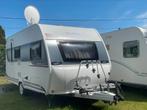 6 persoons Hobby 470, bj 2017, Mover, Voortent, fietsenrek, Caravans en Kamperen, Schokbreker, Hobby, Bedrijf, Tot en met 6