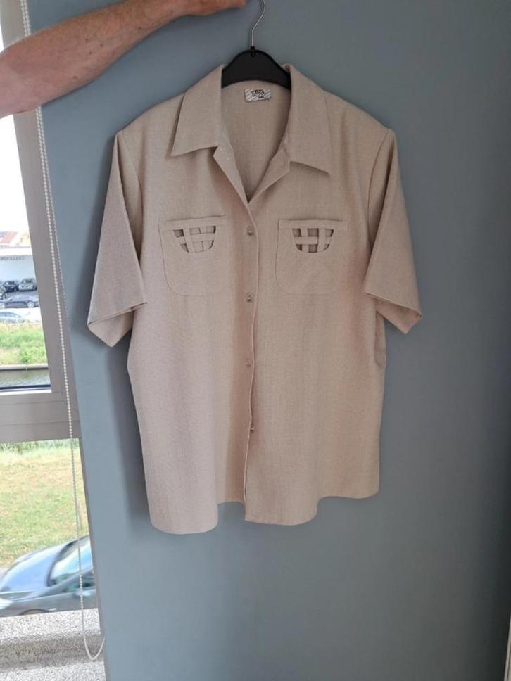 Beige blouse met sierzakken Starline xxl, Kleding | Dames, Blouses en Tunieken, Zo goed als nieuw, Maat 46/48 (XL) of groter, Beige
