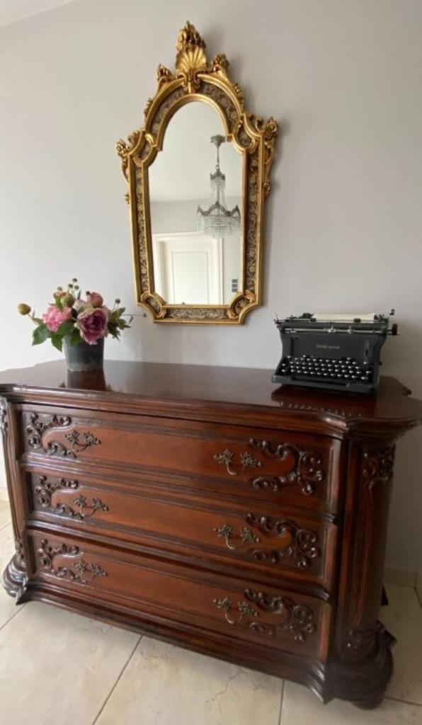 Ladenkast met spiegel, Huis en Inrichting, Kasten | Ladekasten, Gebruikt, 100 tot 150 cm, 50 tot 100 cm, 50 tot 75 cm, 3 of 4 laden