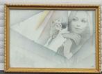 lithographie femme au chat signe pol mara, Antiquités & Art, Art | Lithographies & Sérigraphies, Enlèvement ou Envoi