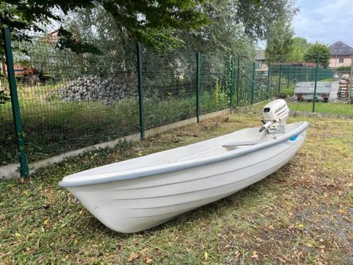 TE KOOP : Terhi 385 boot met Johnson 8PK buitenboord motor, Watersport en Boten, Buiten- en Binnenboordmotoren, Gebruikt, Overige brandstoffen