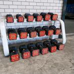 Jordan urethane dumbells set 12.5 kilo tot 37.5 kilo + rek, Ophalen, Zo goed als nieuw