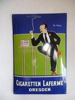 EMAILLE RECLAMEBORD"LAFERME CIGARETTEN"REPRO UIT JAREN 80, Ophalen of Verzenden, Nieuw, Reclamebord