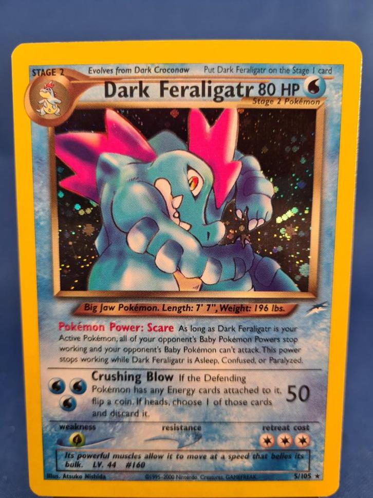 Dark Feraligatr 5/105 - Neo Destiny, Hobby en Vrije tijd, Verzamelkaartspellen | Pokémon, Gebruikt, Verzenden