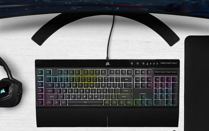 Corsair K55 RGB PRO XT, Computers en Software, Toetsenborden, Qwerty, Bedraad, Ophalen of Verzenden