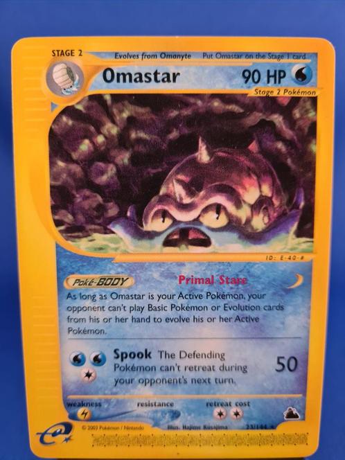 Omastar 23/144 - Skyridge, Hobby en Vrije tijd, Verzamelkaartspellen | Pokémon, Zo goed als nieuw, Verzenden