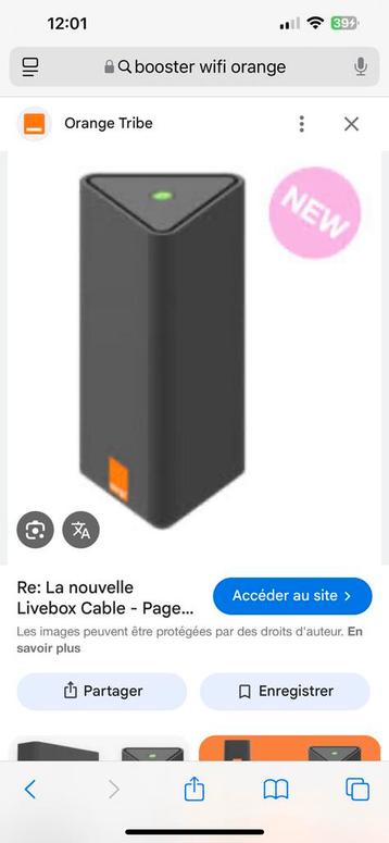 BOOSTER WIFI 6 INTERNET ORANGE beschikbaar voor biedingen