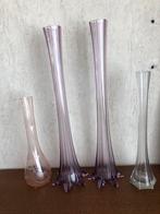4  solifleur vazen, Huis en Inrichting, Woonaccessoires | Vazen, Ophalen of Verzenden, Zo goed als nieuw, Groen, Glas