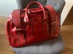 Grand sac de voyage vintage en similicuir rouge superbe état, Enlèvement ou Envoi, Comme neuf, Rouge