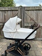 Cybex Priam Lux Carry Cot - Off White incl.regenhoes, Ophalen, Zo goed als nieuw, Kinderwagen, Verstelbare duwstang