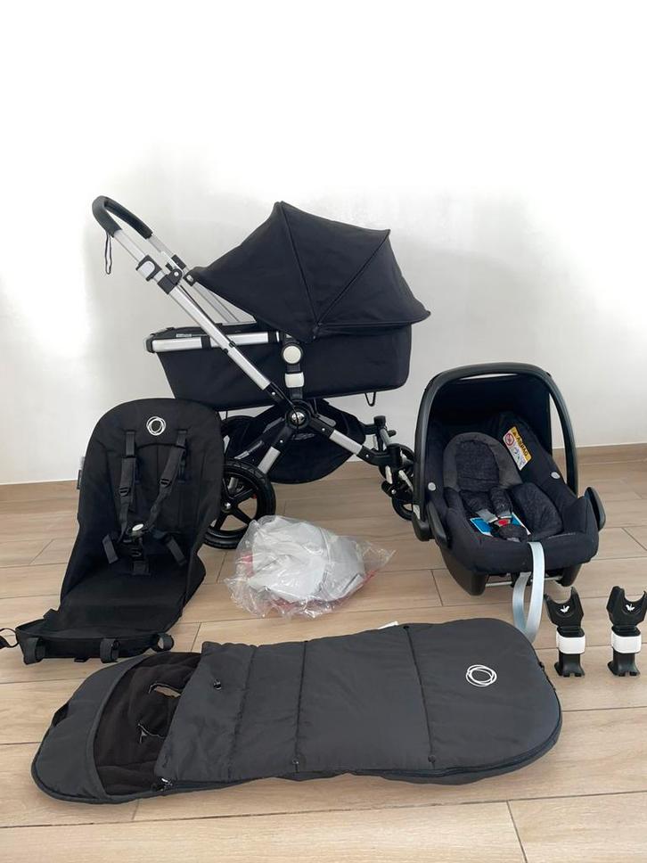 Bugaboo Cameileon 3 + kinderwagen Black 3-in-1 Complete, Kinderen en Baby's, Buggy's, Zo goed als nieuw, Maxi-Cosi, Regenhoes