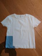 witte t-shirt met ribbels Only mt 146-152, ONLY, Gebruikt, Meisje, Ophalen of Verzenden