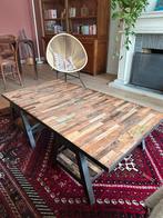 Unieke industriële salontafel, Huis en Inrichting, Gebruikt, 100 tot 150 cm, 50 tot 100 cm, Minder dan 50 cm