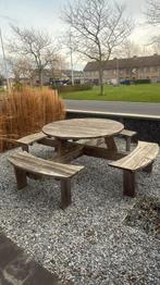 Table de pique-nique Lancelot 225 cm, Jardin & Terrasse, Enlèvement, Utilisé, Rond, Bois