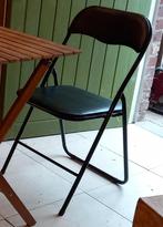 chaise pliante noir en sky Jysk, Huis en Inrichting, Stoelen, Ophalen, Gebruikt, Zwart