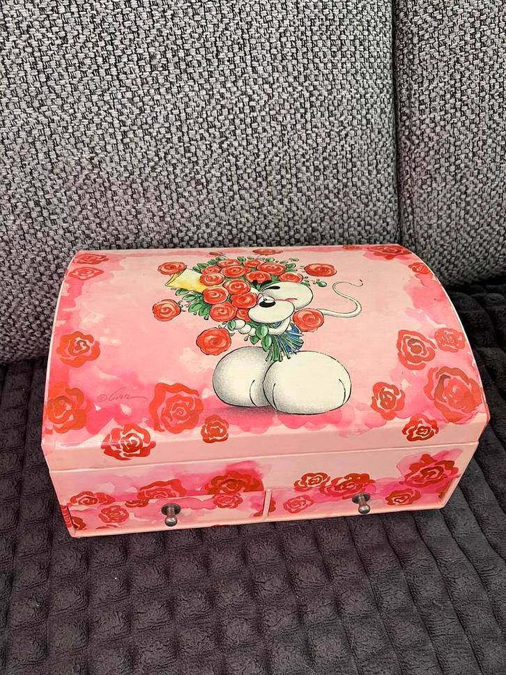 Boîte à bijoux Diddl avec miroir, compartiments  et tiroirs, Collections, Diddl, Utilisé, Diddl, Enlèvement ou Envoi