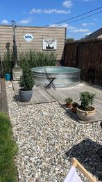 Tanktub met houtverwarming, Tuin en Terras, Zwembaden, Ophalen, Zo goed als nieuw, Opzetzwembad