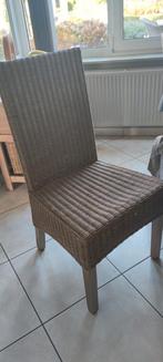 grijs bruine rieten stoel, Ophalen, Zo goed als nieuw, Bruin, Riet of Rotan