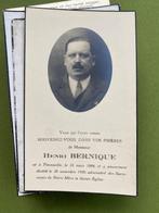 Henri BERNIQUE 1884 Florenville 1930, Verzamelen, Bidprentjes en Rouwkaarten, Ophalen of Verzenden, Bidprentje