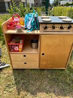 Houten keuken met accessoires, Kinderen en Baby's, Speelgoed | Speelkeukens, Ophalen of Verzenden, Gebruikt, Hout, Speelkeuken