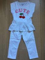 setje broek en t-shirt orchestra wit maat 128, Meisje, Ophalen of Verzenden, Zo goed als nieuw, Setje