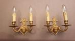 Set van 2 klassieke wandlichten, Huis en Inrichting, Lampen | Wandlampen, Ophalen, Gebruikt, Metaal, Klassiek