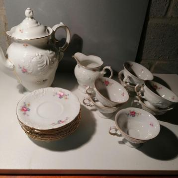 Vintage koffies/theeservies - KPM Krister-porselein beschikbaar voor biedingen
