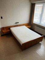 Vintage Scandinavisch Teakhouten dubbel bed, Ophalen, Tweepersoons, Overige maten, Overige maten