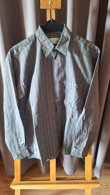 Chemise vintage à manches longues pour hommes, taille 40, ta