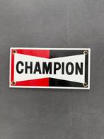 Emaille reclame bord Champion bougies, Ophalen of Verzenden, Gebruikt, Reclamebord