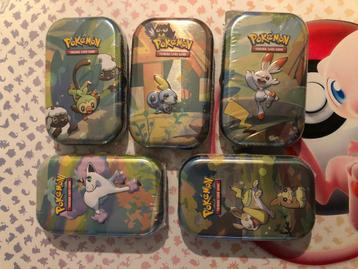 Pokemon Galar Pals Mini Tins X5 Complete Art Set Sealed XY  disponible aux enchères