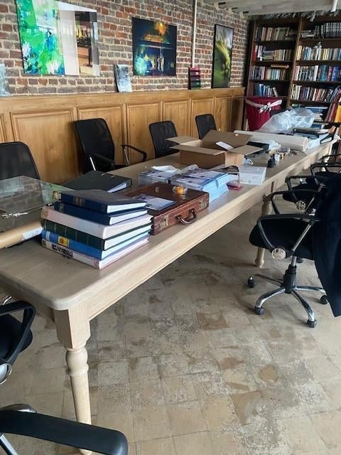 Lange houten tafel te koop!, Ophalen, 100 tot 150 cm, Klassiek, 200 cm of meer